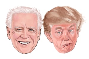 Trump and Biden. Illustration.