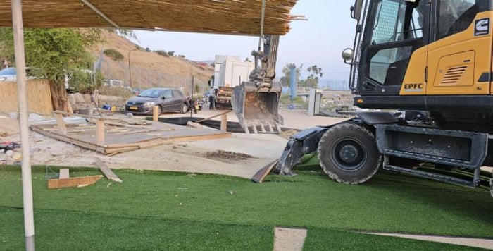 The Israel Land Authority destroyed a sports complex