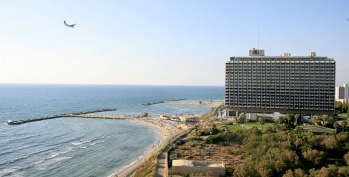 The warning on Hilton Beach in Tel Aviv has been removed