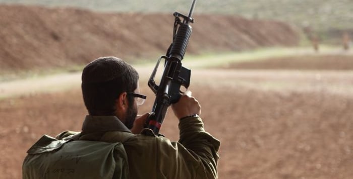 An ultra-Orthodox soldier in combat service