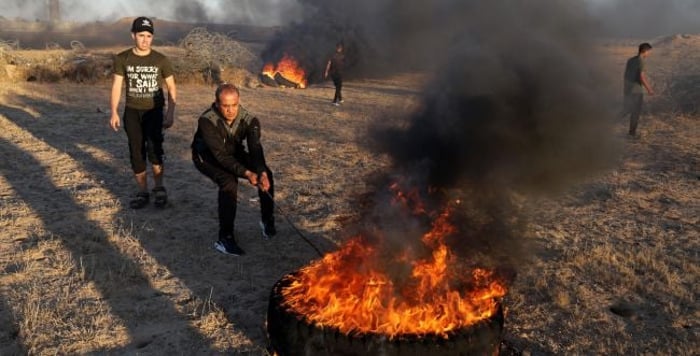 Disorders on the fence in the Gaza Strip, archive