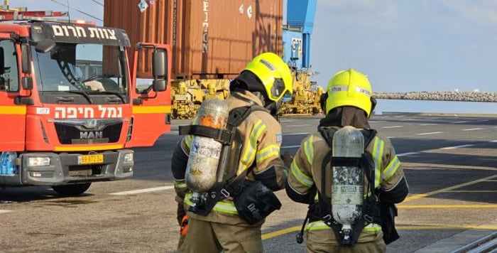 A hazardous material leak event was announced at Haifa port