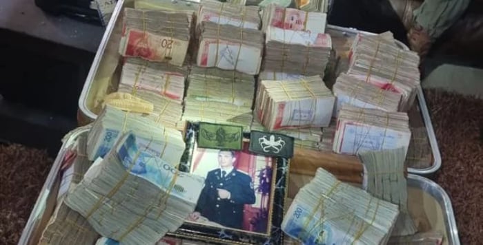 The money seized at the scene