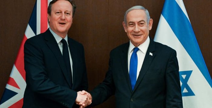 Netanyahu and Cameron.