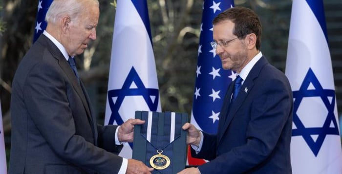 Israeli President Herzog and Joe Biden