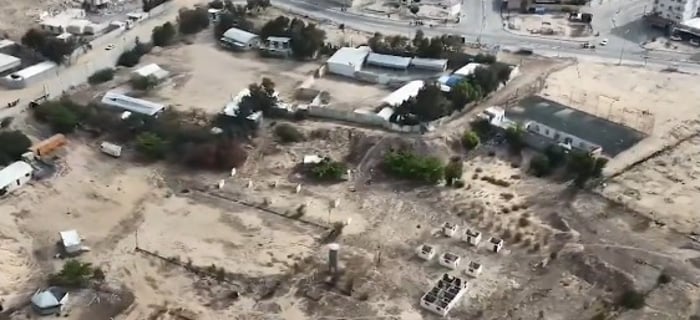 Hamas training compound, before demolition.