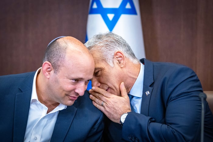 Knesset members Naftali Bennett and Yair Lapid