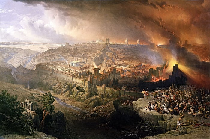 The Siege and Destruction of Jerusalem, by artist David Roberts (1850)