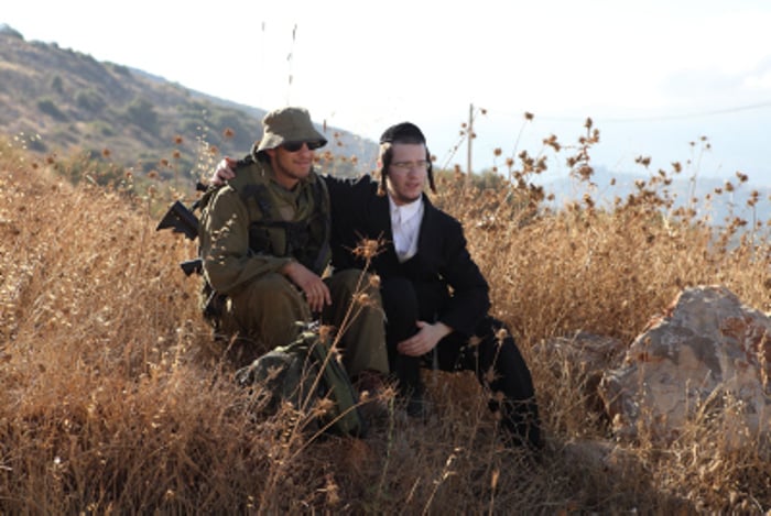 Israeli soldiers of the IDF 'Nahal Haredi' unit at the Peles Military Base, Northern Jordan valley