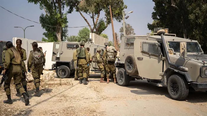 IDF soldiers in the Gaza envelope