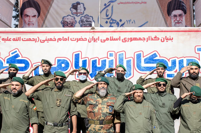 Iran's Revolutionary Guards in Teheran