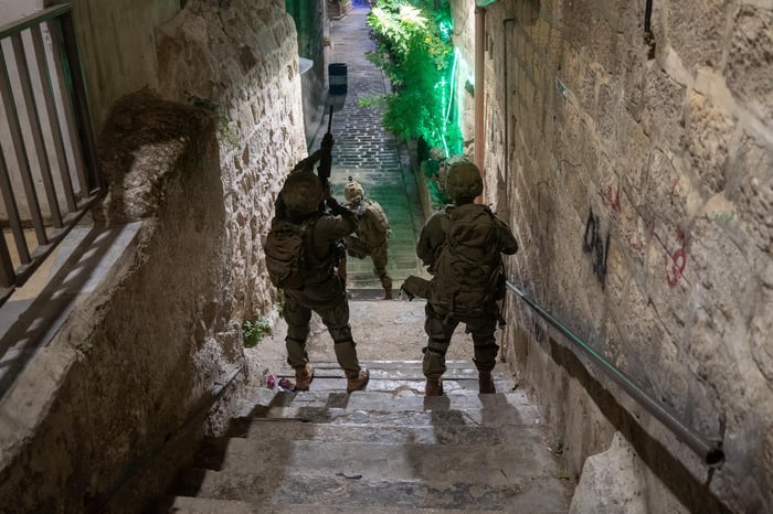 Members of the elite IDF Duvdevan Unit operating in Shechem 