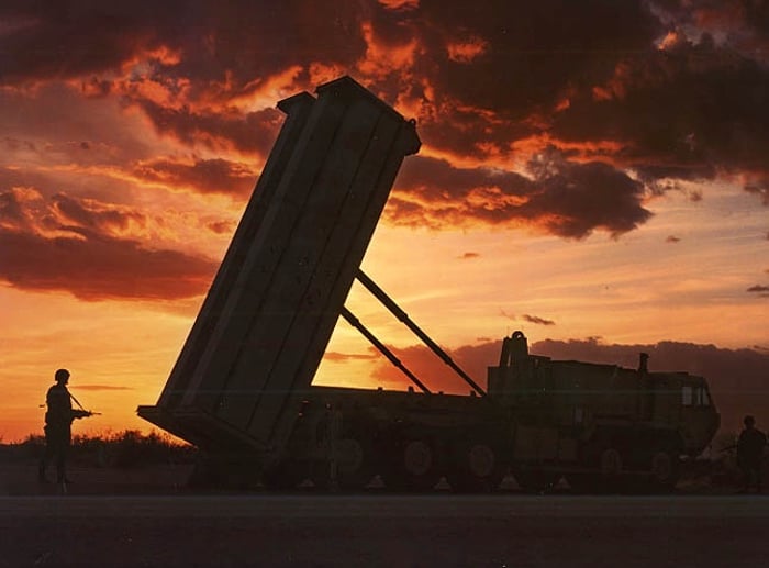 THAAD missile battery system