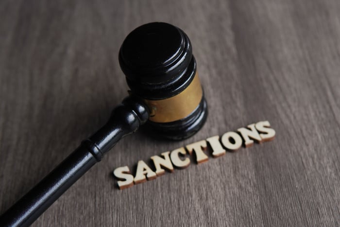 Sanctions. Illustration.