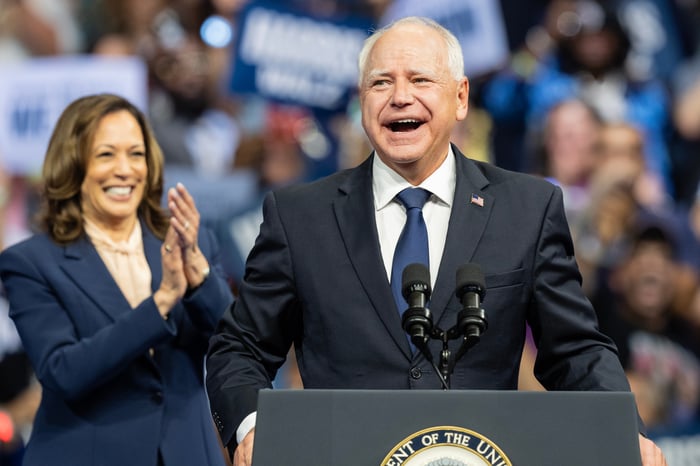 Kamala Harris and Tim Walz