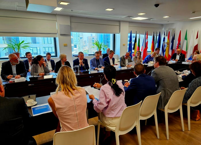 MK Yuli Edelstein and EU Ambassadors.