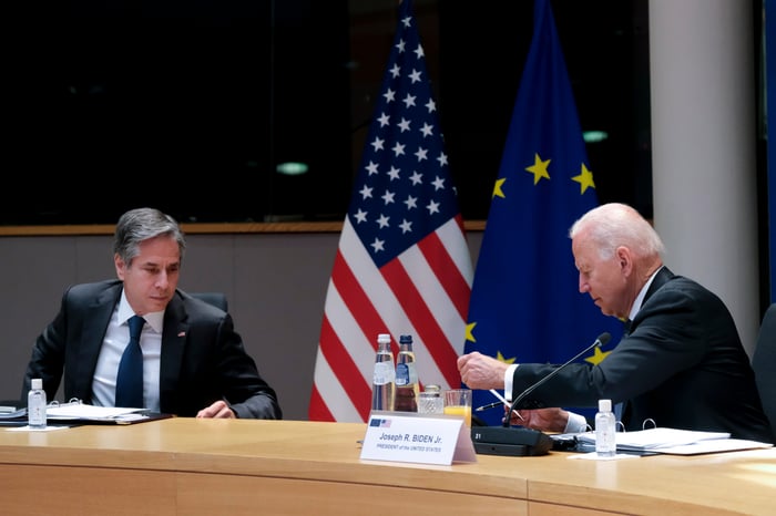 US Secretary of State Antony Blinken and US President Joe Biden 