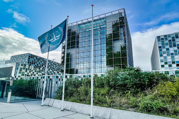  Den Haag, Netherlands: an overview of the buildings of the international criminal court ICC 