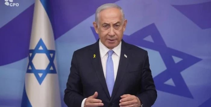 Netanyahu during his speech