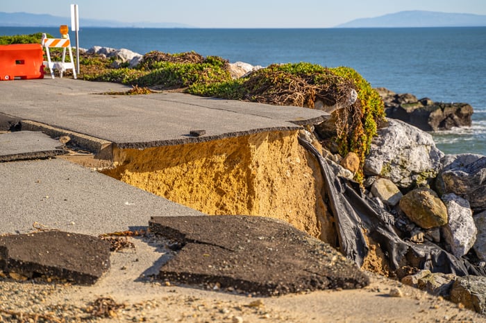 California damaged by cyclone