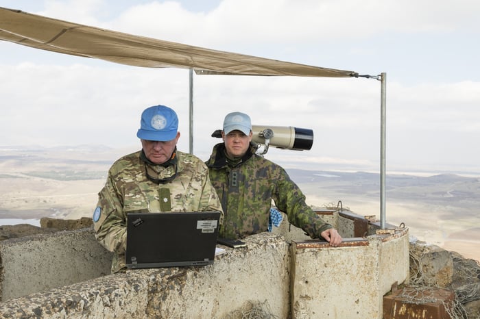 UN forces in the Golan Heights.