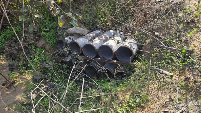 Rocket launchers in Gaza