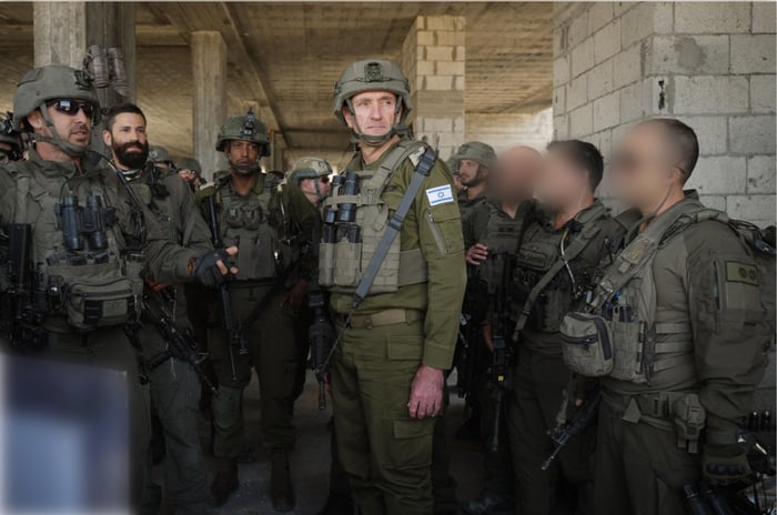 Herzi Halevi during situational assessment in Gaza 