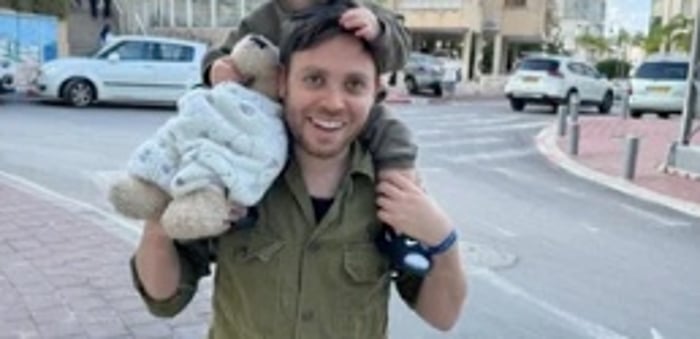 Ari Rosenfeld and his son