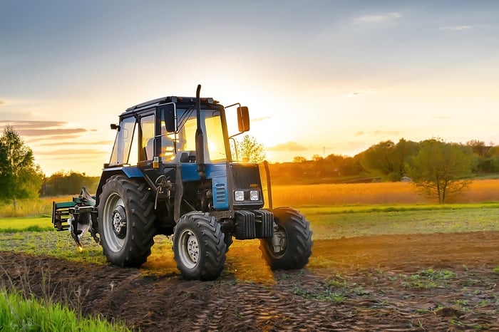 Tractor. Illustration.