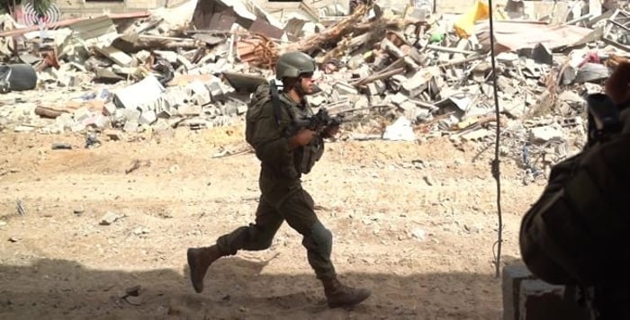 IDF soldier operating in Rafah