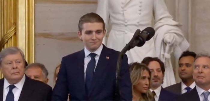 Barron Trump at the 47th US inauguration