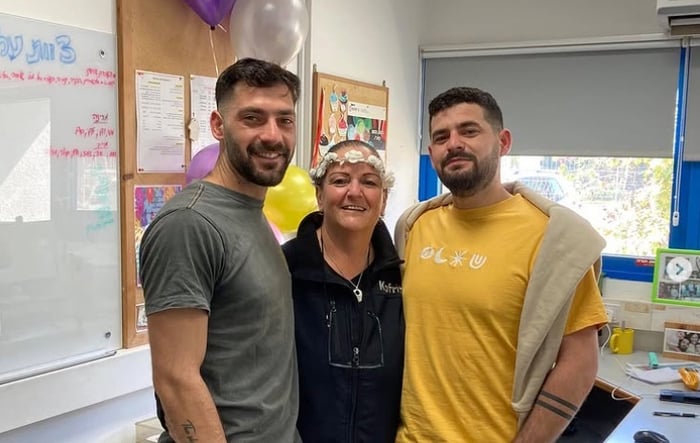 Gali and Ziv Berman with their mother