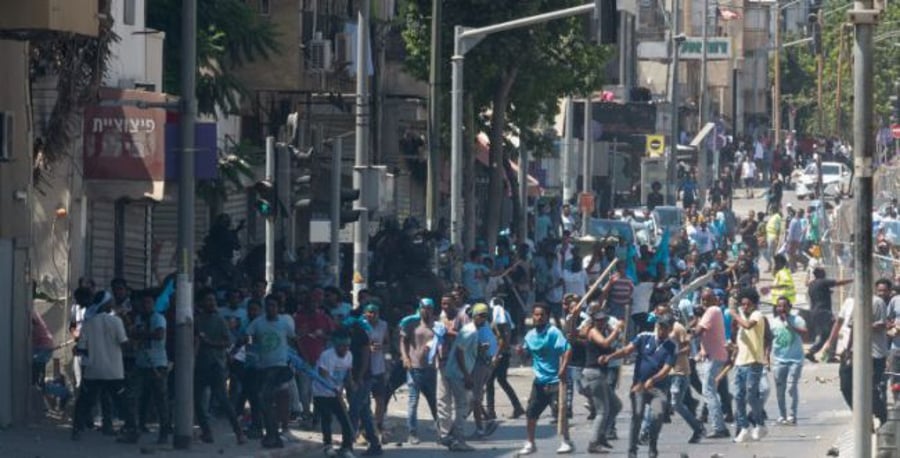 The riot in south Tel Aviv