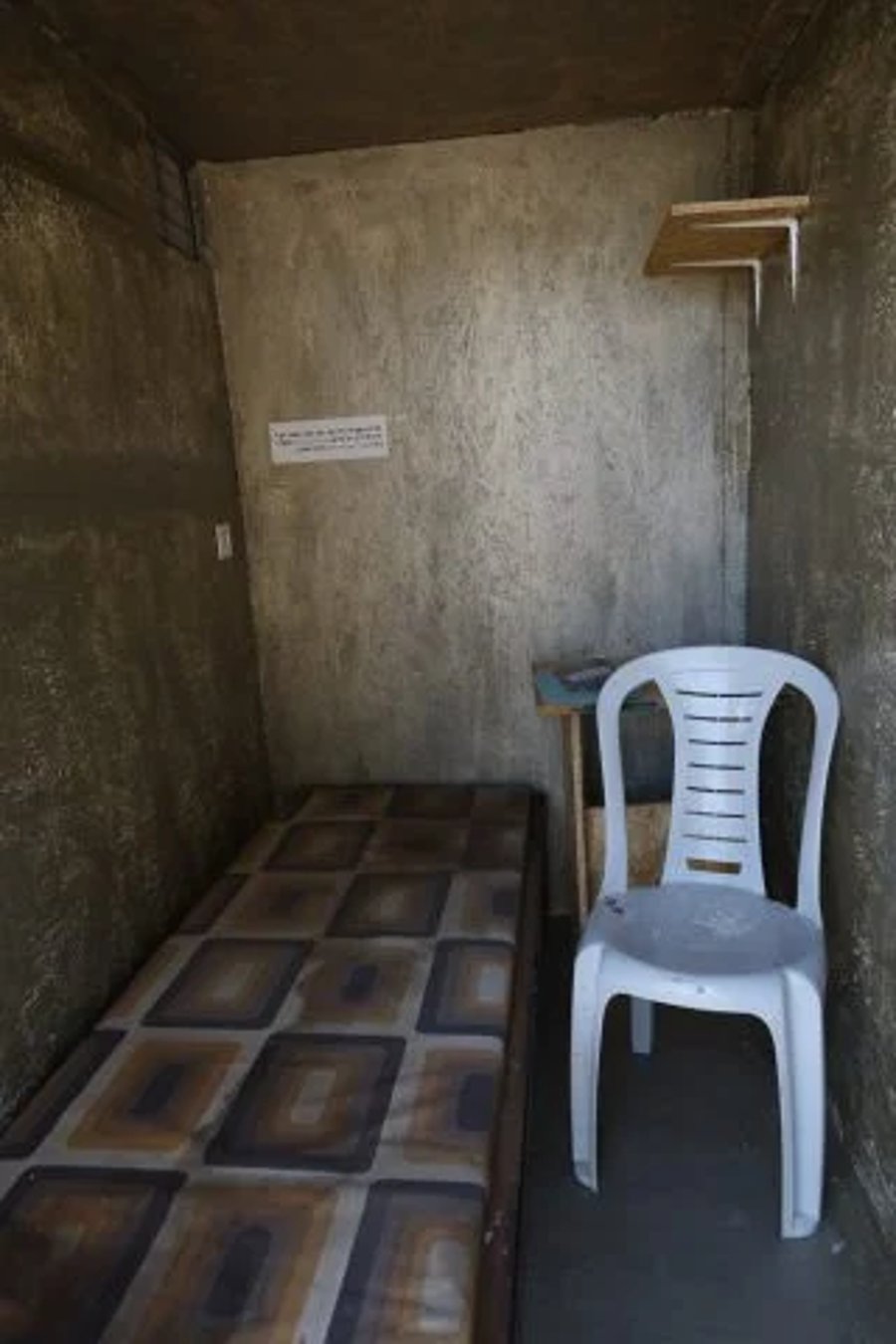 The size of Amiram Ben Uliel's cell in a display in Jerusalem