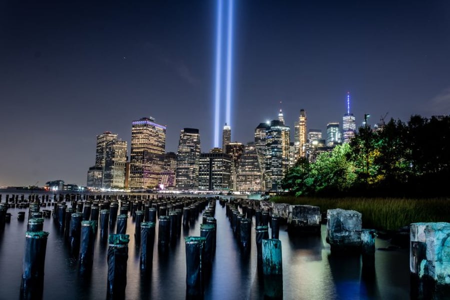 The memorial lights in New York City