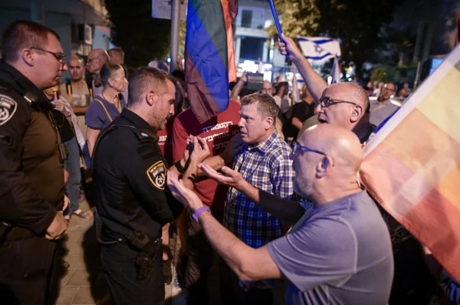 he confrontations in Tel Aviv last night against Rabbi Levinstein