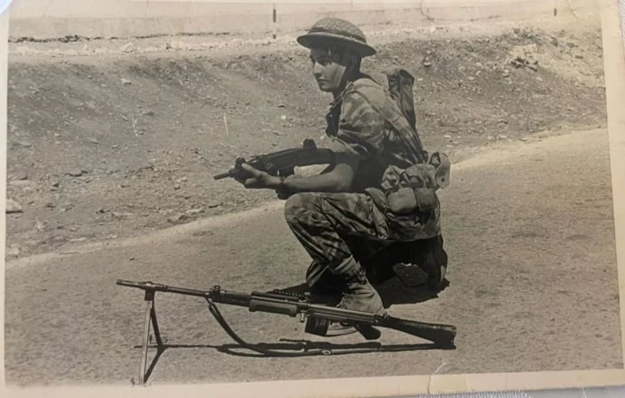 First week of his enlistment in the IDF, recruit base in Gush Etzion, 1968