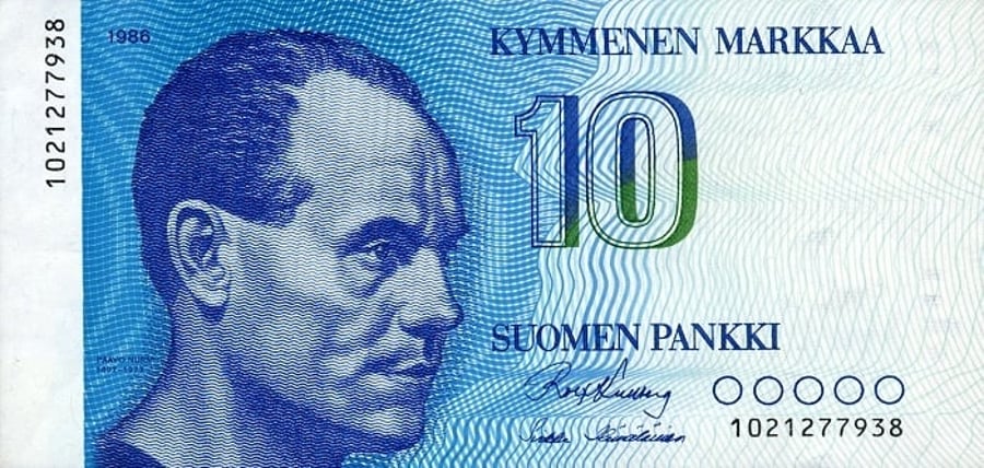 Paavo Nurmi on a bill