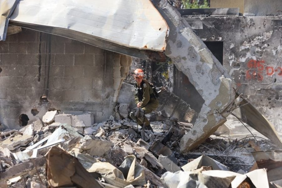 One of the ruined houses in Kibbutz Be'eri.