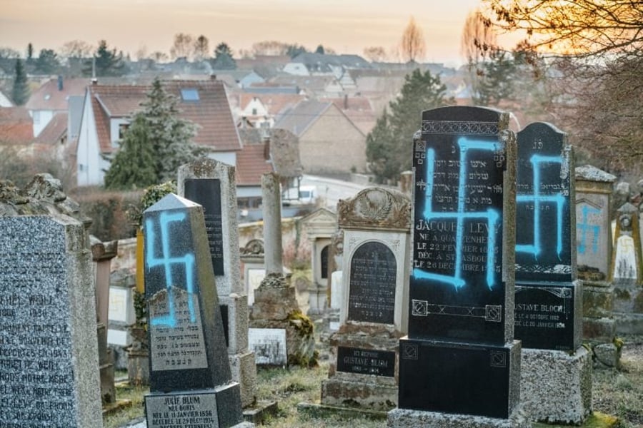 Anti-Semitism in a Jewish cemetery