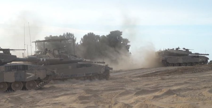 IDF tanks in the Gaza Strip.