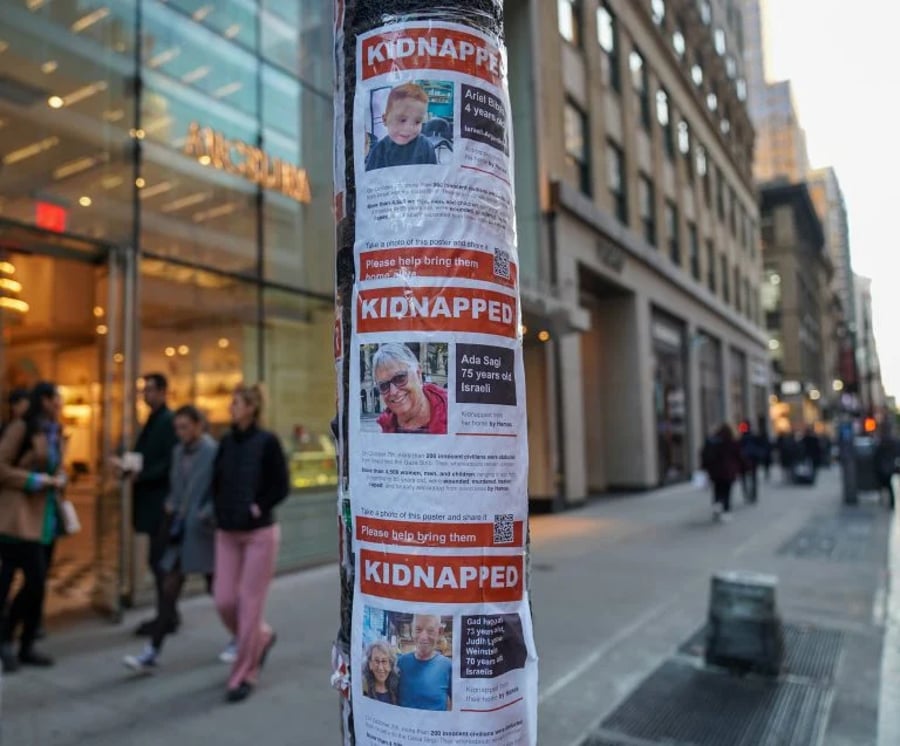 Posters of abductees in New York