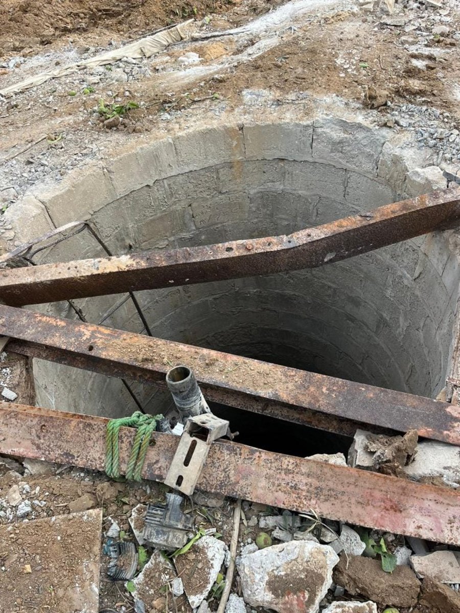 A tunnel shaft near the headquarters