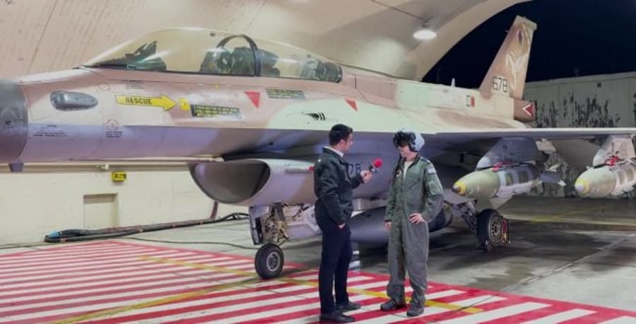 Yishai Cohen interviewing Air Force pilot Major A