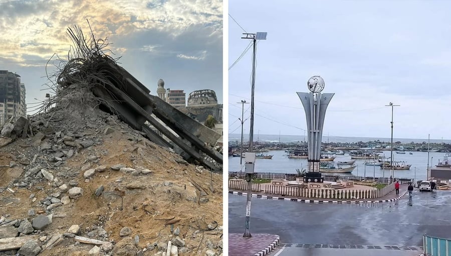 The Marmara Monument before and after 