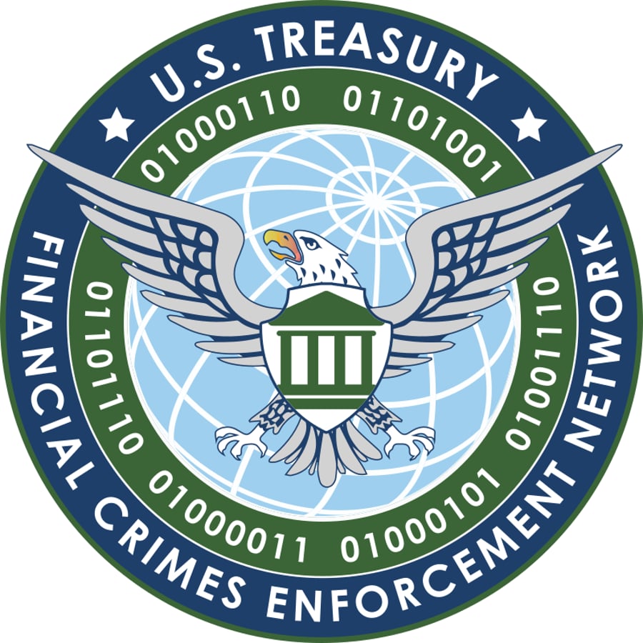 A US-led international task force to fight Hamas funding. US Treasury Financial Crimes insignia.y 