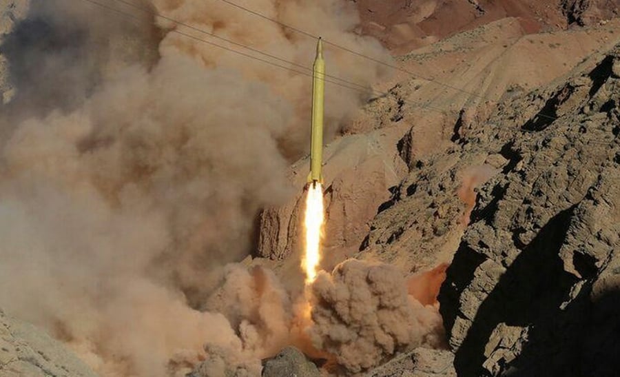 Iranian Ghadr missile, a version of which Houthis may be firing and which the Saudis have been intercepting.