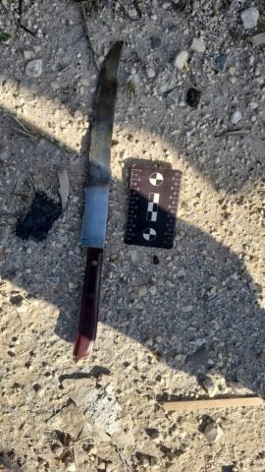 The knife found in the terrorist's possession