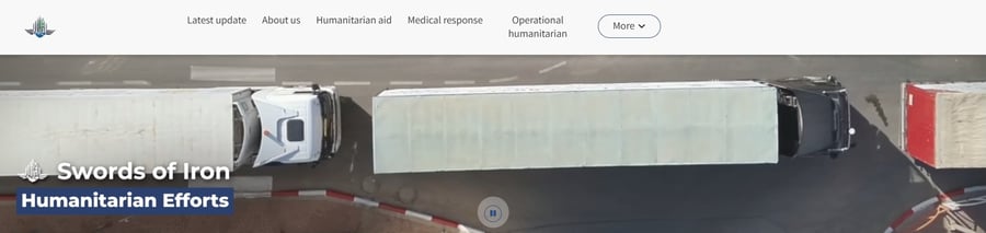 A new website explaining the Israeli perspective on humanitarian aid.