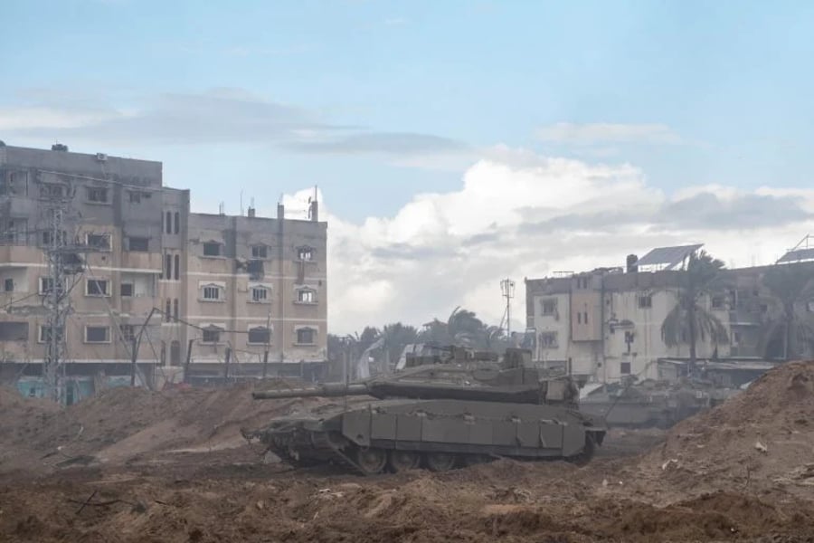 IDF tank at Khan Yunis, Gaza.